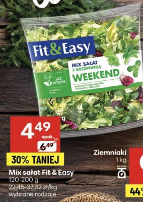 Mix sałat Fit & Easy promocja w Delikatesy Centrum
