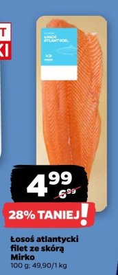 Łosoś atlantycki filet ze skórą promocja w Netto