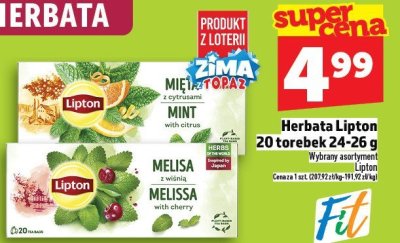 Herbata Lipton 20 torebek 24-26 g promocja w TOPAZ