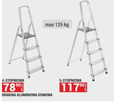 Drabina aluminiowa domowa 4-stopniowa promocja w Merkury Market