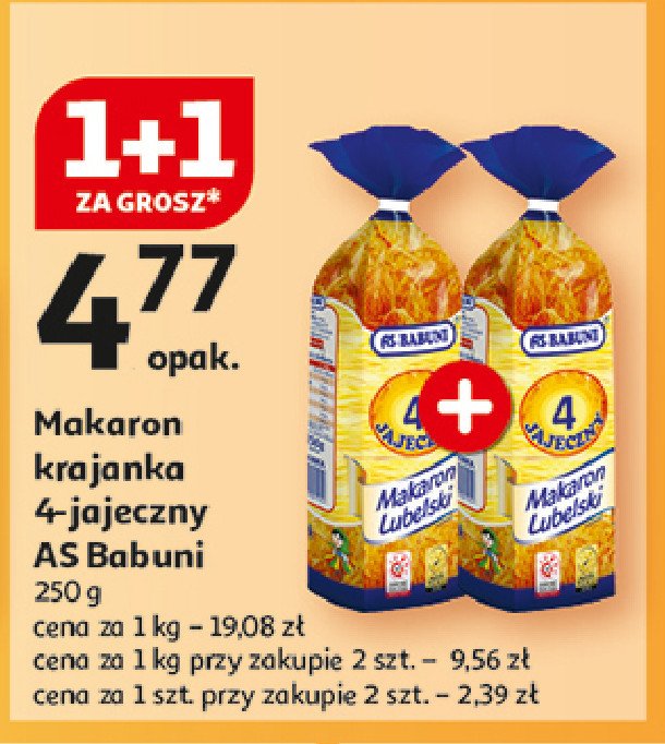 Lubelski makaron domowy krajanka 4-jajeczna As-babuni promocja