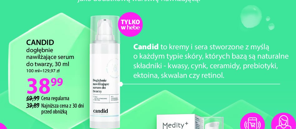 Serum do twarzy odbudowujący Candid promocja