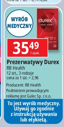 Prezerwatywy classic Durex feel thin promocja