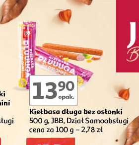 Kiełbasa długa bez osłonki Jbb bałdyga promocja w Auchan