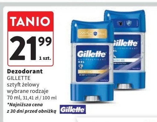 Dezodorant champion gold Gillette promocja