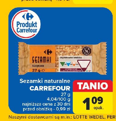 Sezamki Carrefour promocja w Carrefour Market