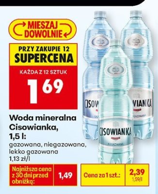Woda mineralna 1,5 l: lekko gazowana promocja w Biedronka