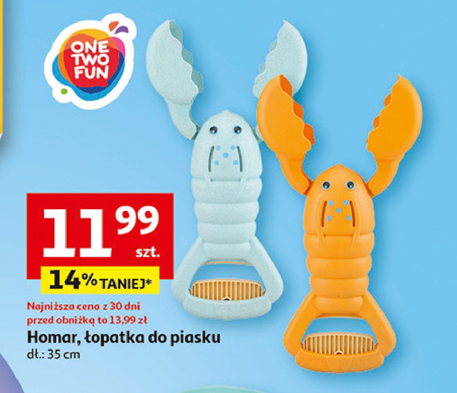 Łopatka do piasku homar One two fun promocja w Auchan
