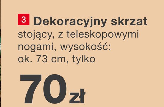 Skrzat dekoracyjny stojący 73 cm promocja