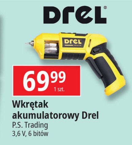 Wkrętak akumulatorowy 3.6 v Drel promocja