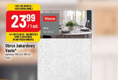 Obrus żakardowy Vavio promocja w POLOmarket