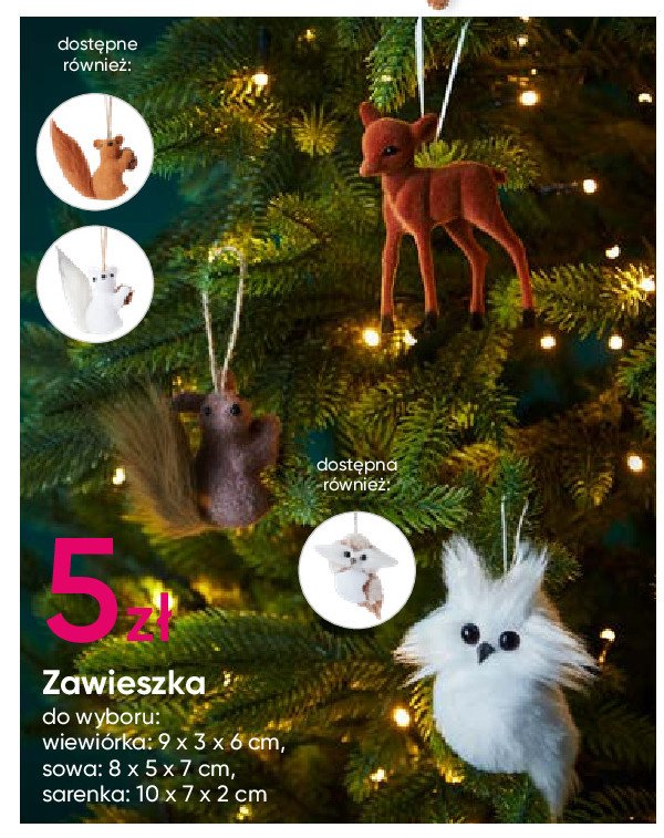 Zawieszka na choinkę sowa promocja