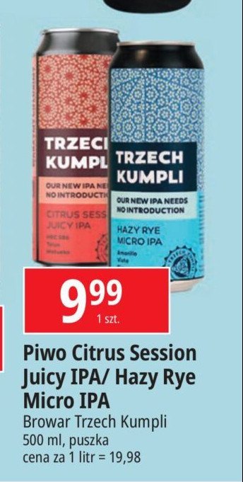 Piwo Trzech kumpli session juicy ipa promocja