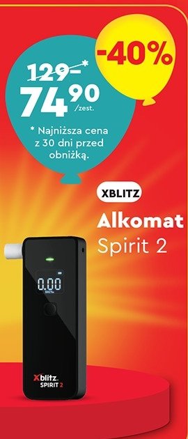 Alkomat spirit 2 Xblitz promocja w Biedronka
