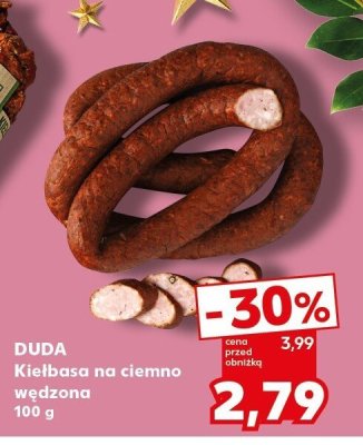 Kiełbasa na ciemno wędzona DUDA 100 g promocja w Kaufland