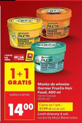 Maska do włosów Hair Food Aloe Vera promocja w Biedronka