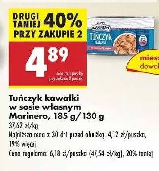 Tuńczyk kawałki w sosie własnym Marinero promocja