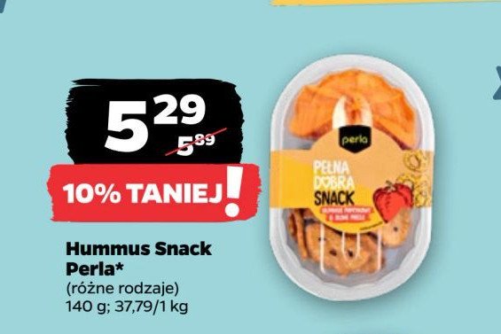 Hummus paprykowy & precle Perla promocja w Netto