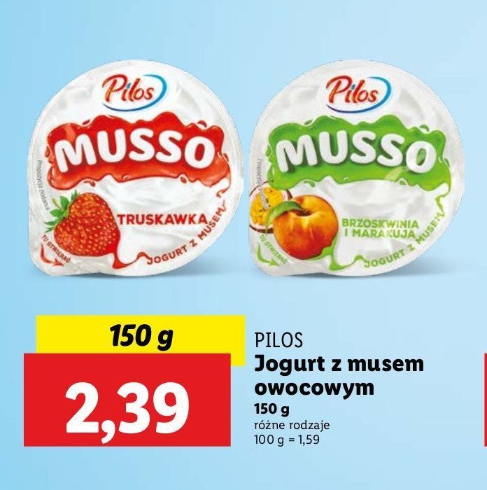 Jogurt truskawka Pilos musso promocja