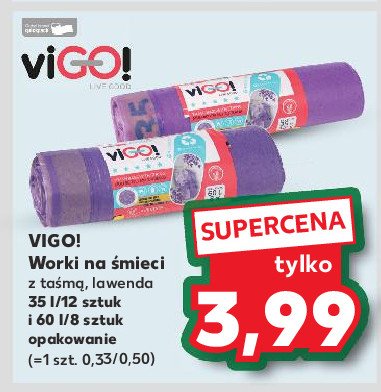 Worki na smieci 60 l Vigo! promocja w Kaufland