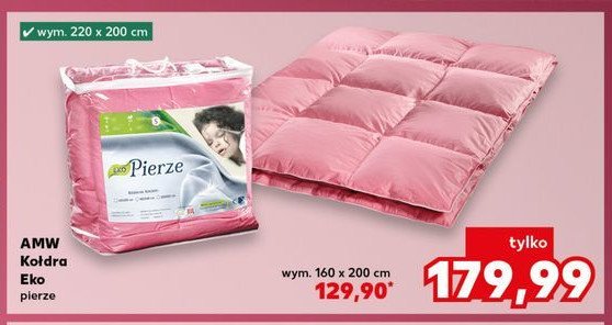 Kołdra pierze eko 220 x 200 cm Amw promocja w Kaufland