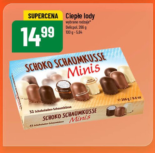 Lody ciepłe mini w czekoladzie Delic-pol promocja w POLOmarket