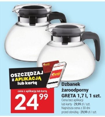 Dzbanek żaroodporny GRETA 1,7 l, 1 szt. promocja w Twój Market