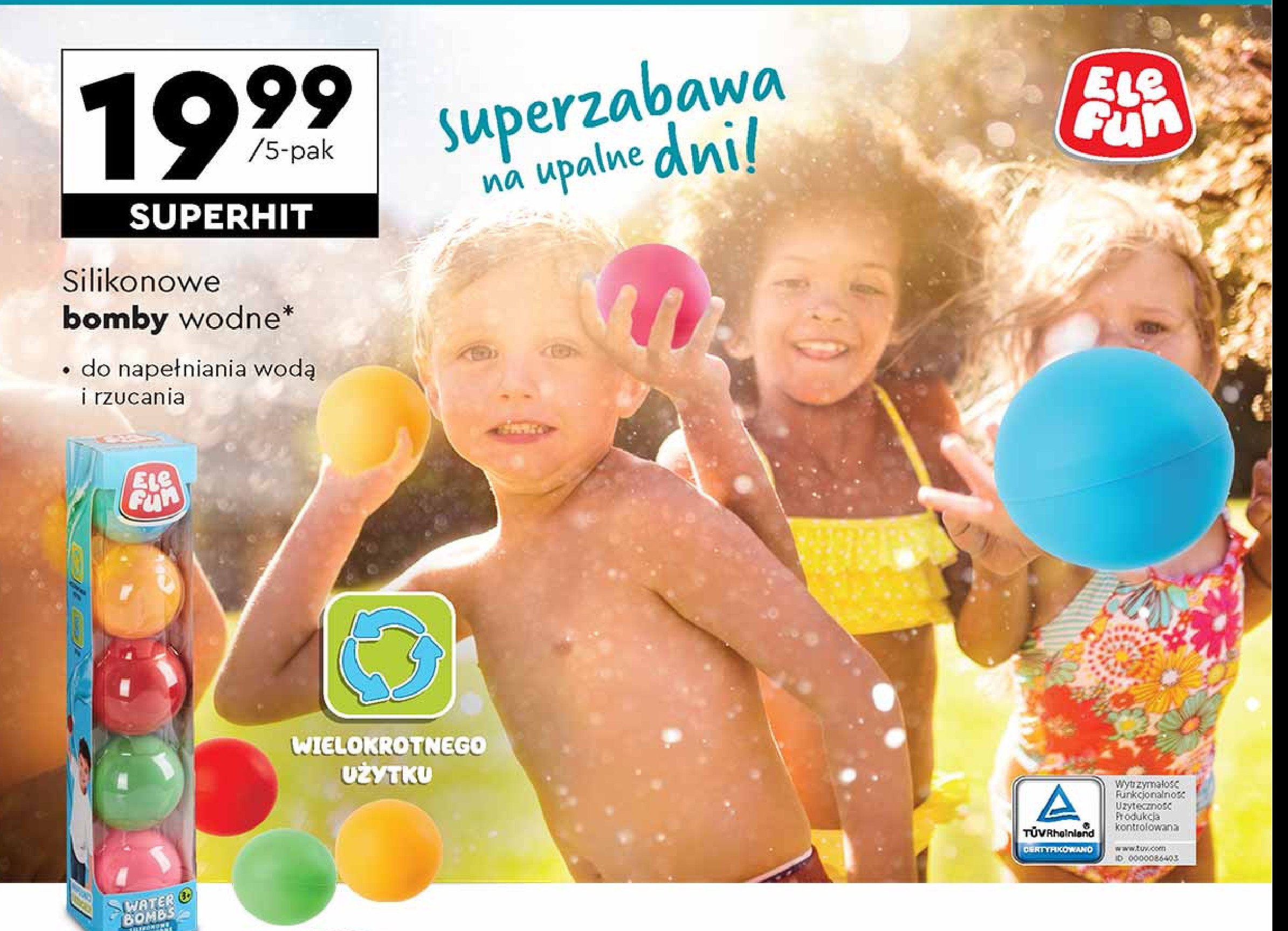 Bomby wodne silikonowe Elefun promocja