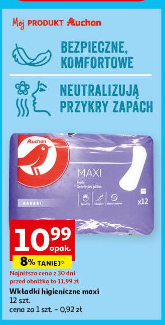 Wkładki urologiczne maxi Auchan promocja