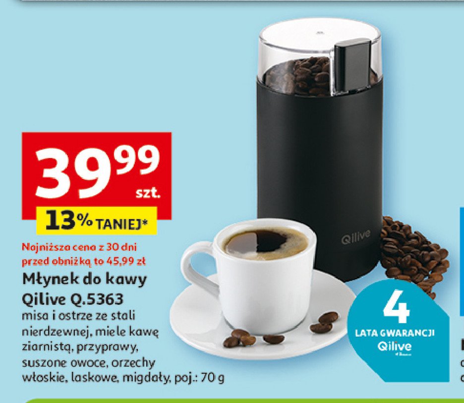 Młynek do kawy q.5363 Qilive promocja w Auchan