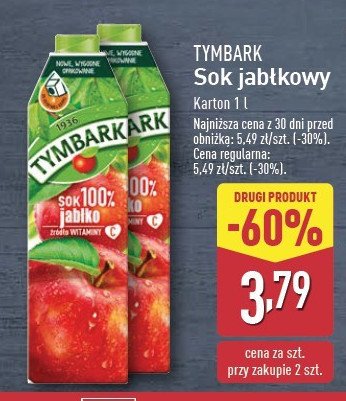 Sok jabłkowy Tymbark 1936 promocja w Aldi
