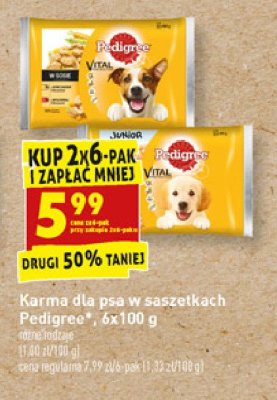 Karma dla psa w galaretce kurczak z warzywami + wołowina z warzywami Pedigree vital promocja