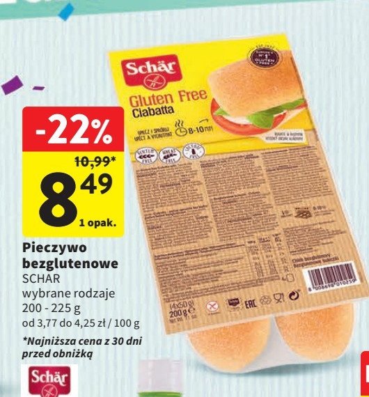 Bu艂ka ciabatta Schar promocja