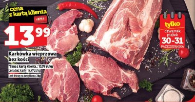 Karkówka wieprzowa bez kości promocja w TOPAZ