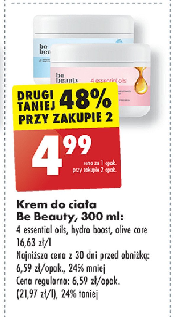 Krem do ciała nawilżający Be beauty Be beauty care promocja