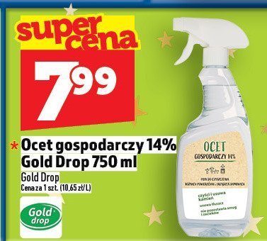Ocet gospodarczy 14% Gold Drop 750 ml promocja w TOPAZ