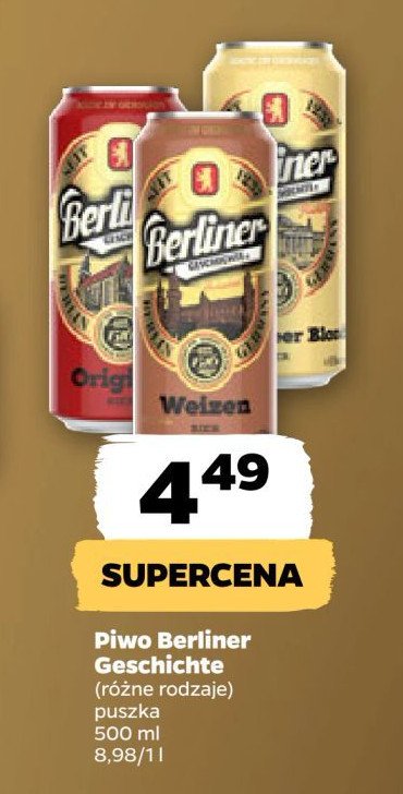 Piwo Berliner geschichte original promocja w Netto