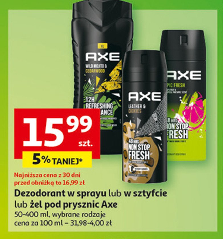 Dezodorant AXE LEATHER & COOKIES promocja