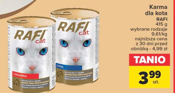 Karma dla kota z wołowiną Rafi cat promocja