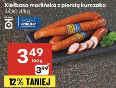 Kiełbasa morlińska z piersią kurczaka promocja w Delikatesy Centrum