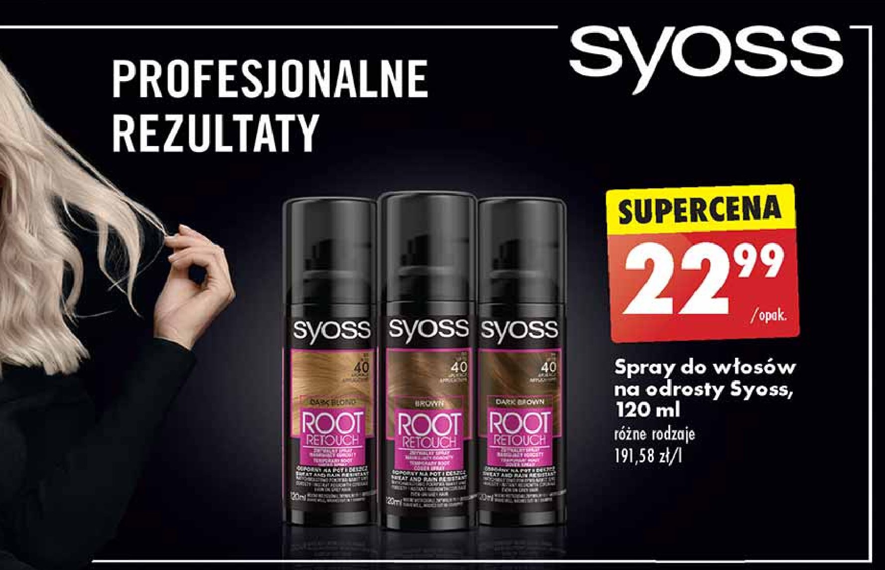 Spray maskujący odrosty - brąz Syoss root retoucher promocja