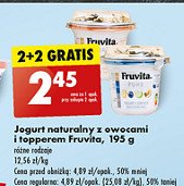 Jogurt naturalny z bananem borówką jabłkiem Fruvita pure Fruvitaland promocja