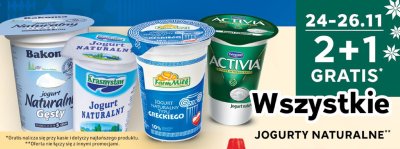 Jogurt naturalny Activia promocja w Stokrotka