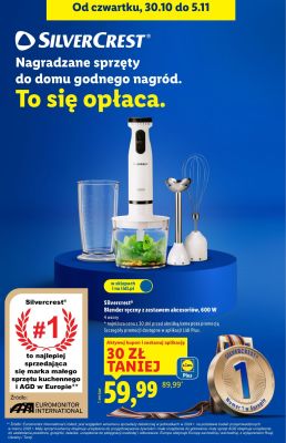 Blender ręczny z zestawem akcesorów promocja w Lidl