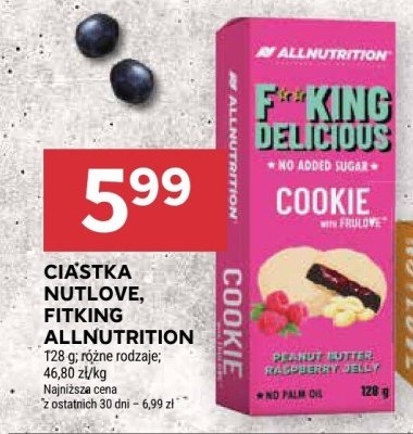 Ciastka NUTLOVE, FITKING ALLNUTRITION różne rodzaje promocja w Stokrotka