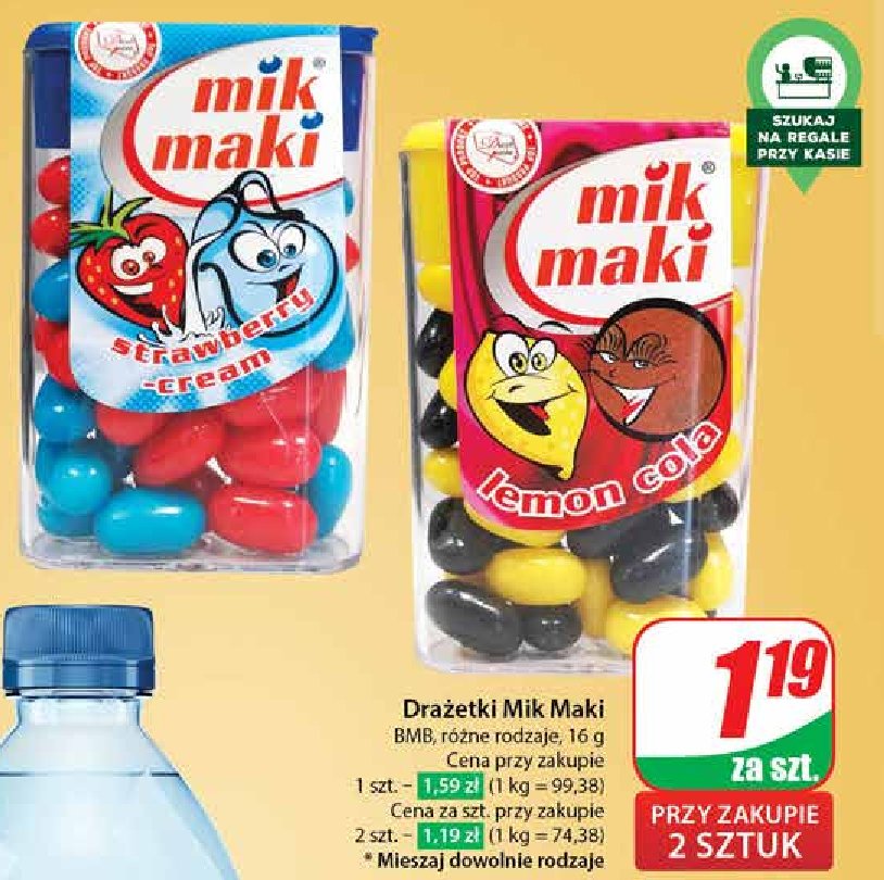 Draże strawberry cream Mik maki promocja