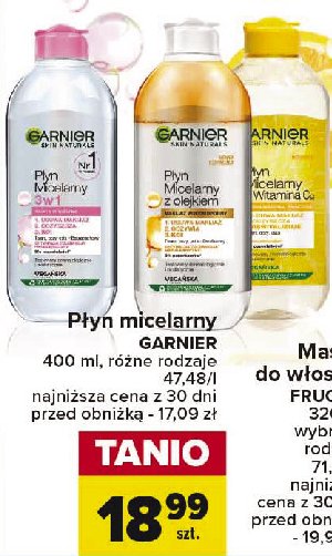 Płyn micelarny z witaminą c Garnier skin naturals promocja