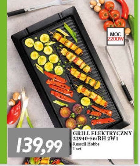 Grill elektryczny 22940-56 curved grill & griddle maxicook Russell hobbs promocja