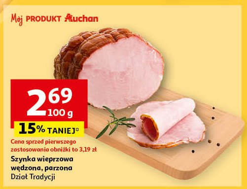 Szynka wieprzowa wędzona Auchan promocja