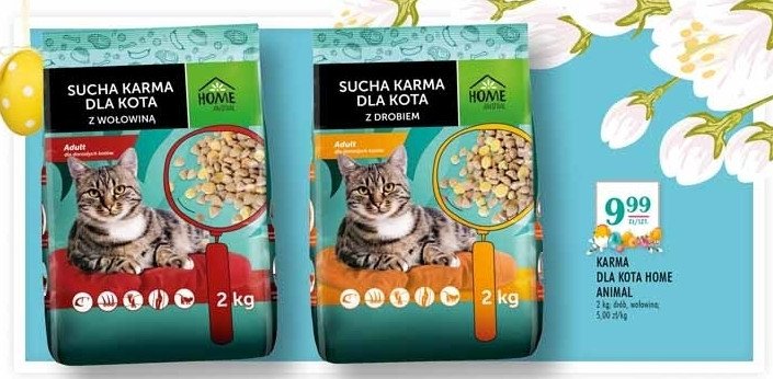 Karma dla kota z wołowiną Home animal promocja
